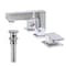 Novatto JAX Widespread 2-Handle Lavatory Faucet in Chrome with Drain NBF-127CH-PUD - alternate 1